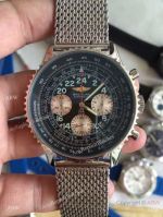 Vintage Breitling Navitimer SS Black Dial Watch - Replica Antique Breitling